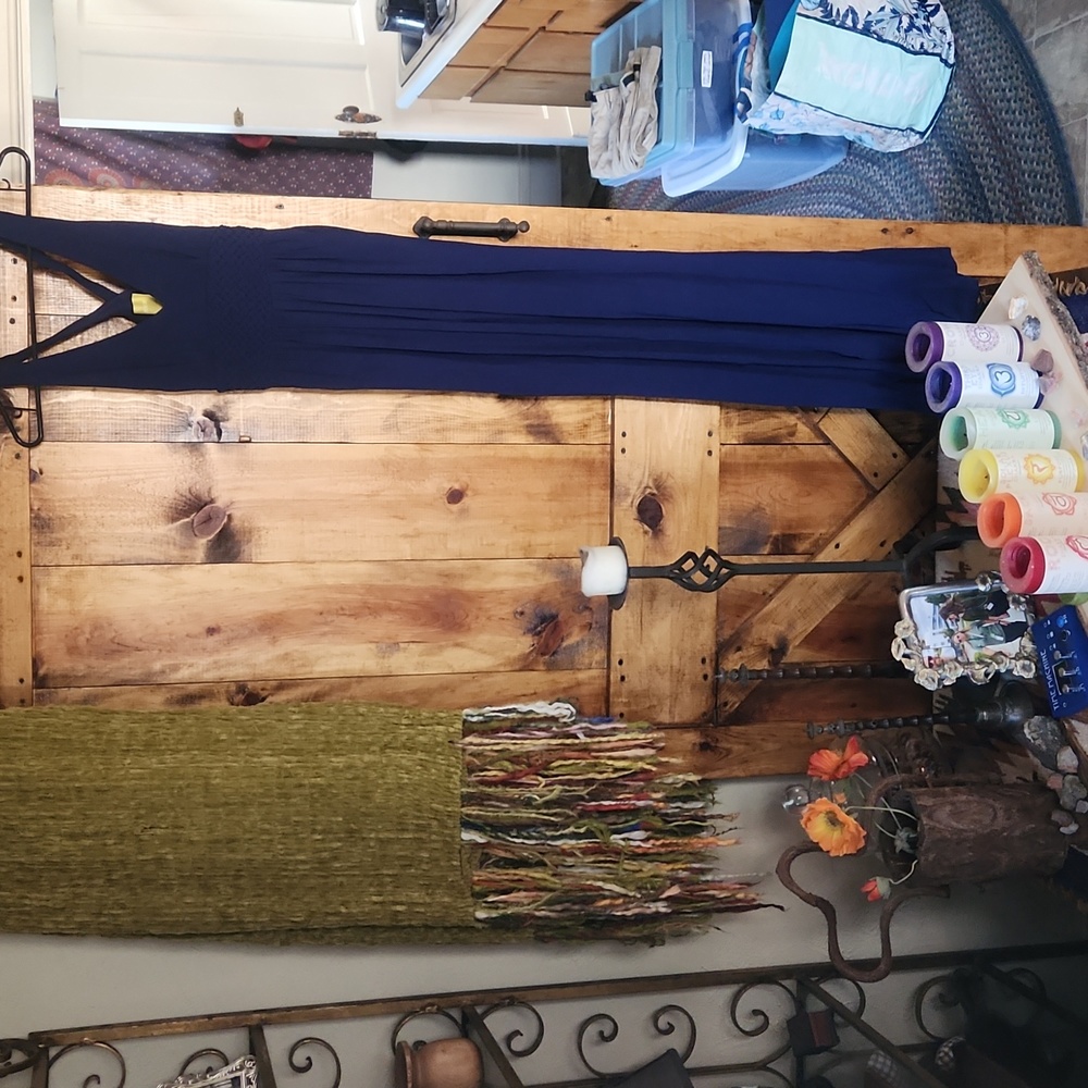 Anthropology Maxi Navy Blue